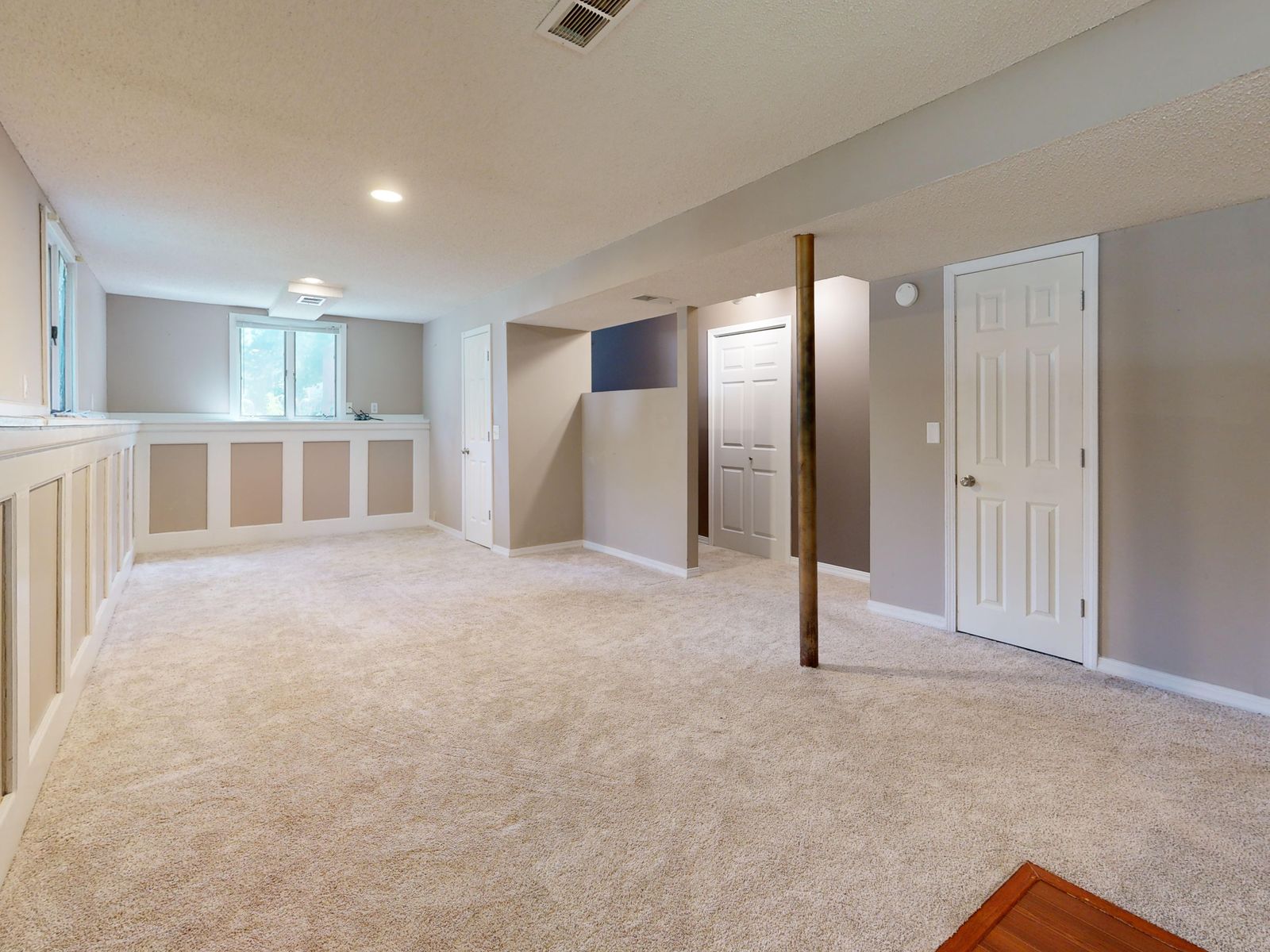 Modern Finished Basement Interior