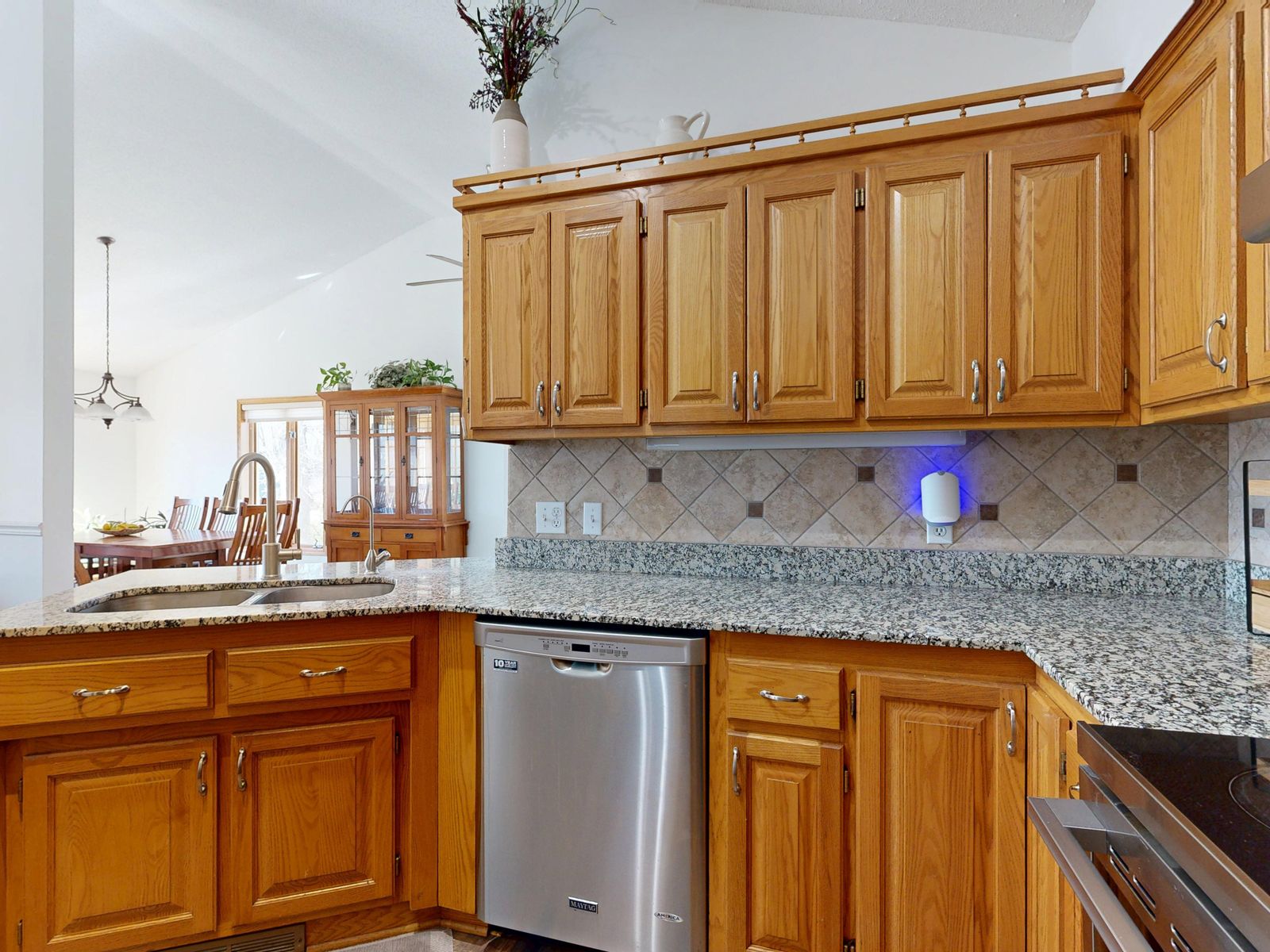 Modern Kitchen with Wooden Cabinets
