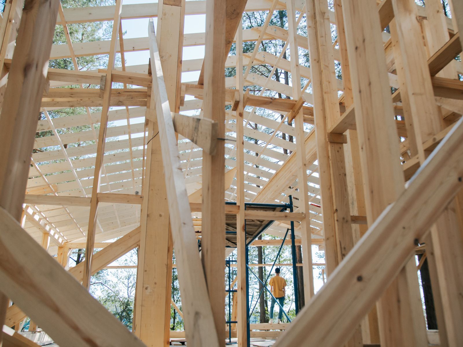 Wooden Construction of a House